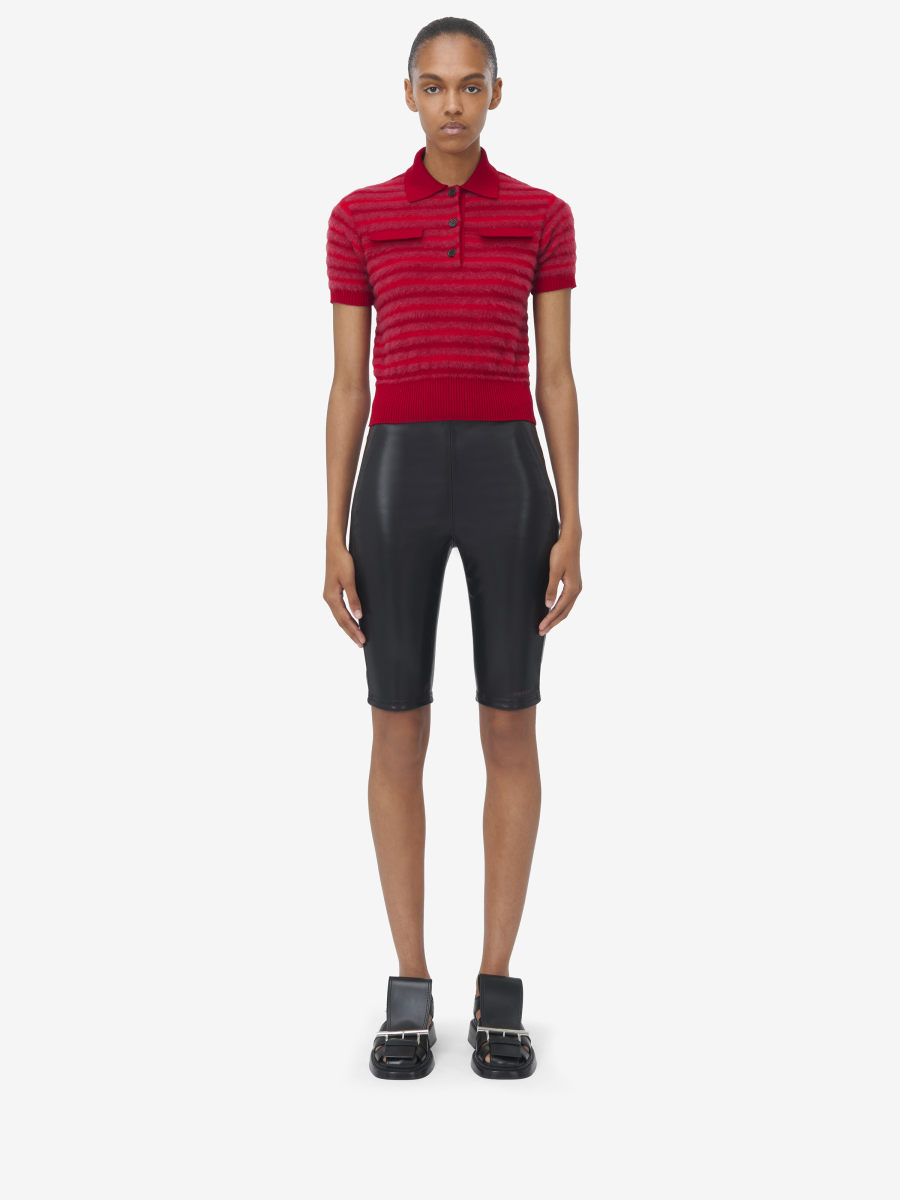 ALEXANDER MCQUEEN - Leather Cycling Shorts - Item 817918Q5AO81331